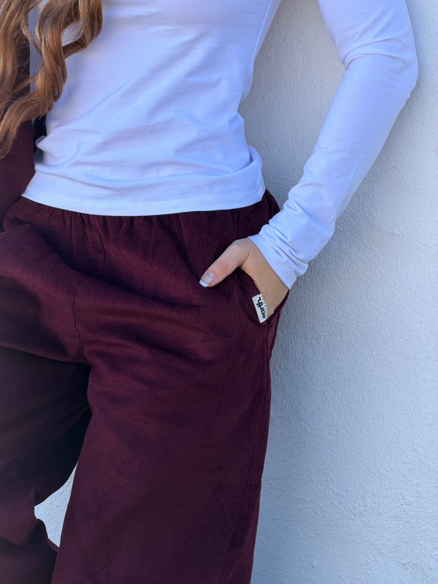 Maroon Corduroy Pants