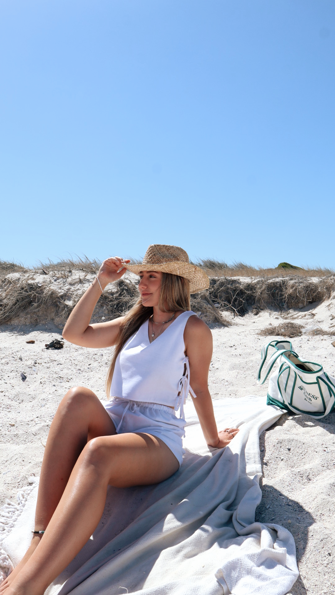 Women’s reversible linen top with side tie strings, breathable fabric, and two-way wear design

