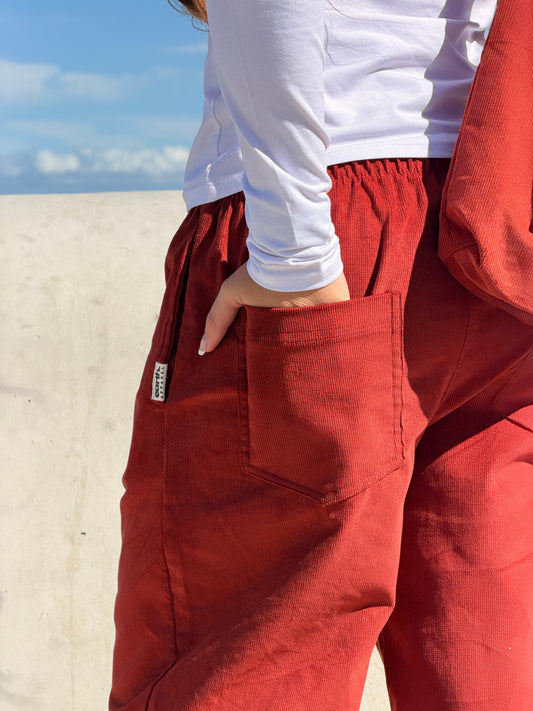 Rust Corduroy Pants